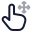 Move icon with twotone rounded style