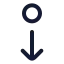 Movebottom icon with stroke rounded style