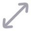Movediagonal icon with bulk rounded style