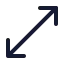 Movediagonal icon with duotone standard style