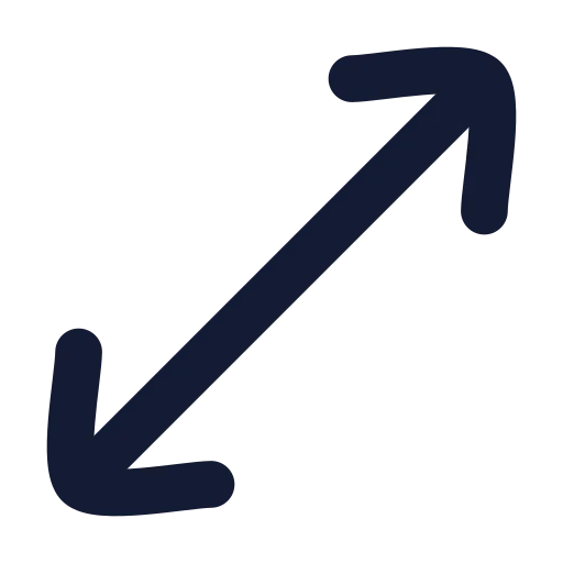 Move Diagonal Icon in Solid Rounded style