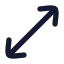 Movediagonal icon with solid rounded style