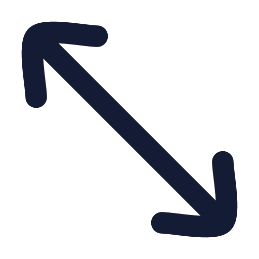 Move Diagonal 2 Icon in Solid Rounded style