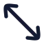 Movediagonal 2 icon with solid rounded style