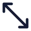 Movediagonal 2 icon with solid standard style
