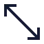 Movediagonal 2 icon with stroke sharp style