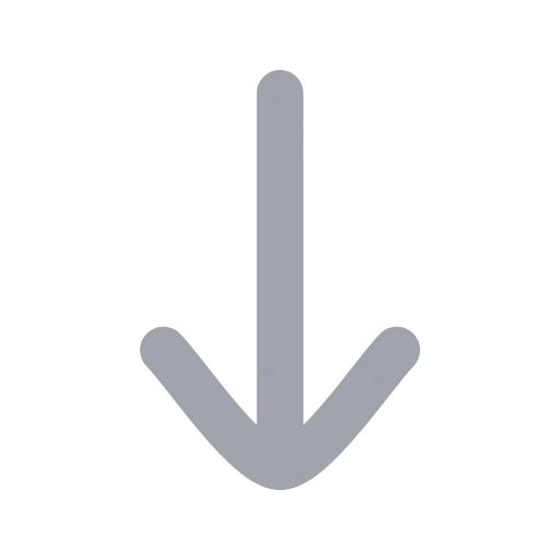 Move Down Icon in Bulk Rounded style