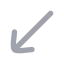 Movedownleft icon with bulk rounded style
