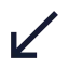 Movedownleft icon with solid sharp style