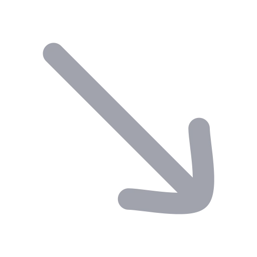 Move Down Right Icon in Bulk Rounded style