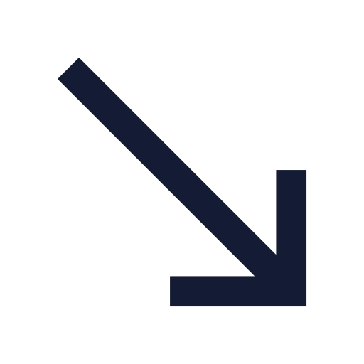 Move Down Right Icon in Solid Sharp style