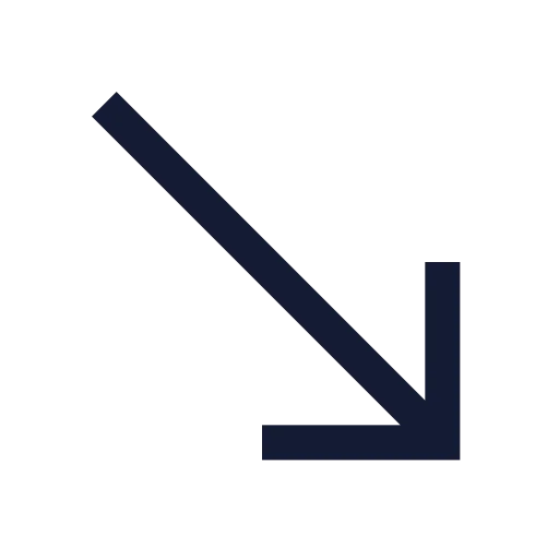 Move Down Right Icon in Stroke Sharp style