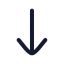 Movedown icon with stroke rounded style