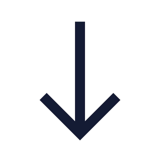 Move Down Icon in Stroke Sharp style