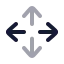 Move icon with duotone rounded style