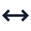 Movehorizontal icon with solid sharp style