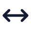 Movehorizontal icon with solid standard style