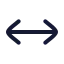 Movehorizontal icon with stroke rounded style