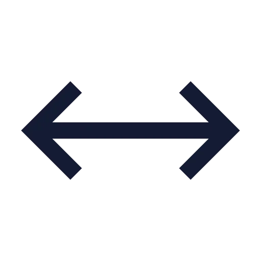 Move Horizontal Icon in Stroke Sharp style