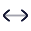 Movehorizontal icon with twotone rounded style