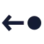 Moveleft icon with solid sharp style