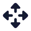 Move icon with solid rounded style