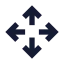 Move icon with solid sharp style