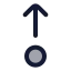 Movetop icon with duotone rounded style
