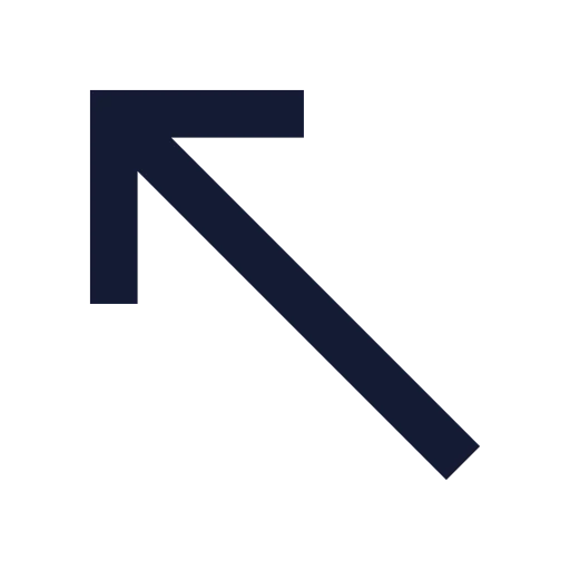 Move Up Left Icon in Solid Sharp style