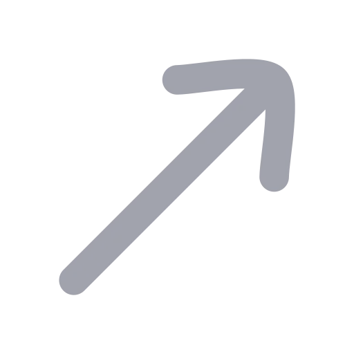 Move Up Right Icon in Bulk Rounded style