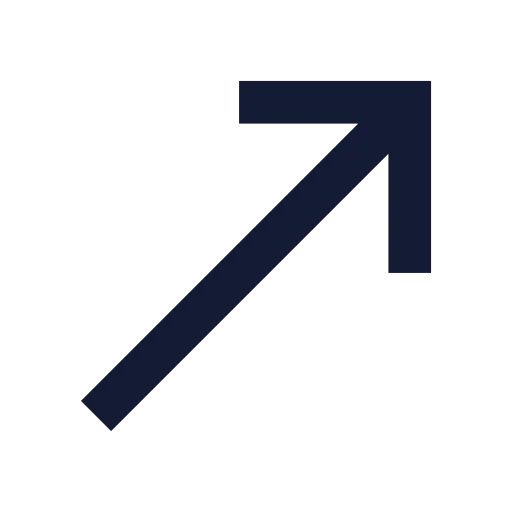 Move Up Right Icon in Solid Sharp style