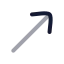 Moveupright icon with twotone rounded style
