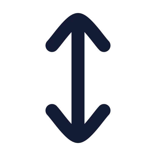 Move Vertical Icon in Solid Rounded style