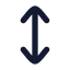 Movevertical icon with solid rounded style