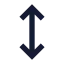 Movevertical icon with solid sharp style