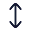 Movevertical icon with stroke rounded style