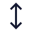 Movevertical icon with stroke sharp style