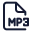 Mp icon with stroke standard style