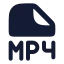 Mp icon with solid rounded style