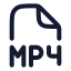 Mp icon with stroke rounded style