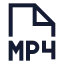 Mp icon with stroke sharp style