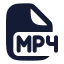 Mp icon with solid rounded style