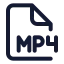 Mp icon with stroke standard style