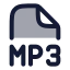 Mp 3 icon with duotone rounded style