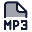 Mp 3 icon with duotone standard style