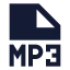Mp 3 icon with solid sharp style