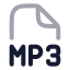 Mp 3 icon with twotone rounded style