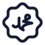 Muhammad icon with stroke rounded style