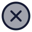 Multiplicationsigncircle icon with duotone standard style