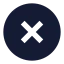 Multiplicationsigncircle icon with solid sharp style